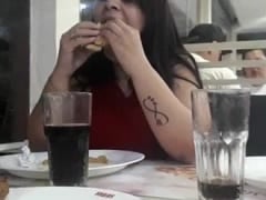 Went to Habbib’s With an Intimate Client and He Filmed Her Delicious Pussy Under the Table – Amateur