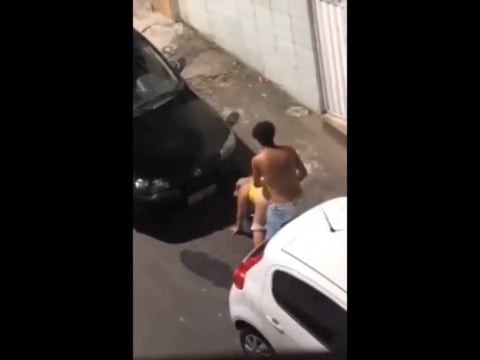 Amateur Brazilian Teen Banging Hot Milf On The Street