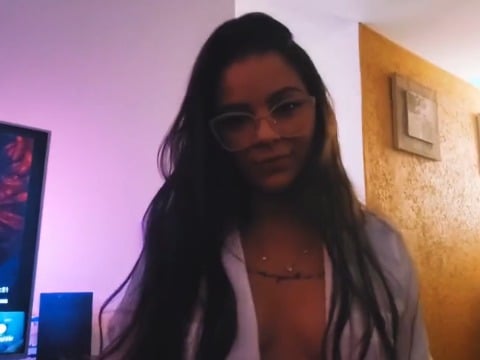 Pri The Nerdy Teen Sucks Her BF Dry Till He Cums In Her Mouth