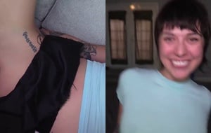 Innocent young beauty takes a thick cock deep in her tight asshole with wild moans