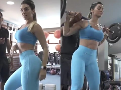 Kelly Key Shows Off Her Juicy Ass and Puffy Pussy in Tight Leggings at the Gym