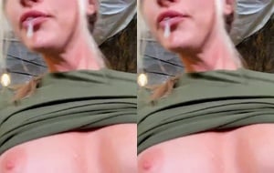 Naughty Soldier Teases Her Wet Pussy in Secret Tent Encounter