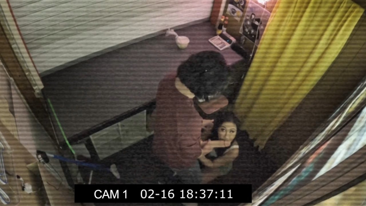 Tiny Asian Girl Caught on Security Cam Sucking a Huge Cock