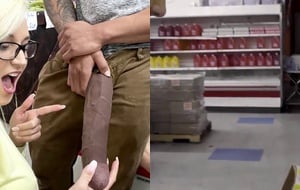 Curvy amateur teen deepthroats massive black cock in public before getting pounded hard