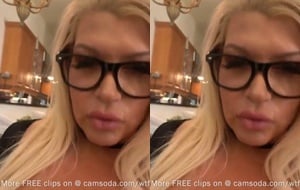Curvy MILF caught masturbating by stepson and covered in cum on her big tits