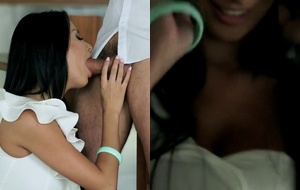 Sensual brunette taking deep anal pleasure with moans and intense orgasm
